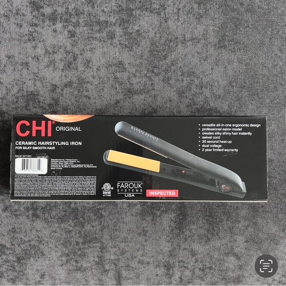 NIB CHI Original Ceramic Hairstyling Iron, 1" - Picture 6 of 7